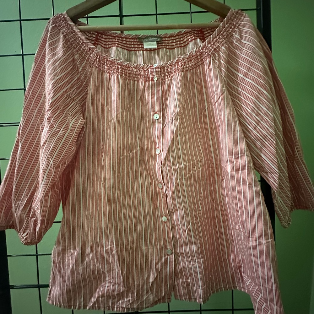 🌟TOMMY BAHAMA🌟 Striped Red Women's Top